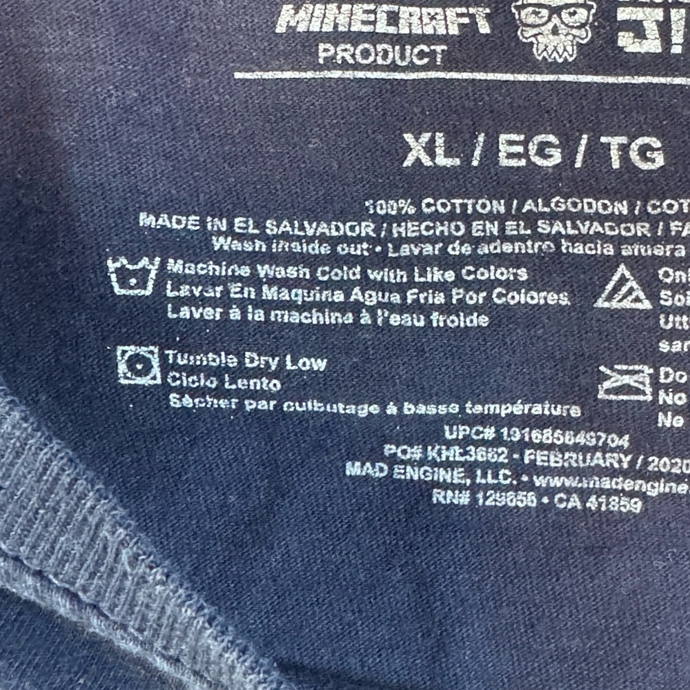 Minecraft Graphic T-Shirt – Kids XL (2020 Mojang / JINX) - Picture 9 of 10